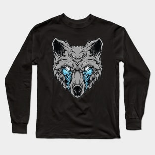 blue ornament wolves Long Sleeve T-Shirt